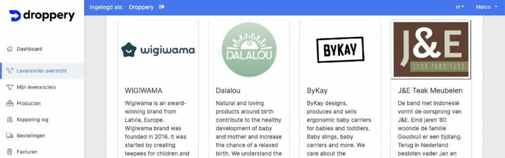 Droppery Dashboard