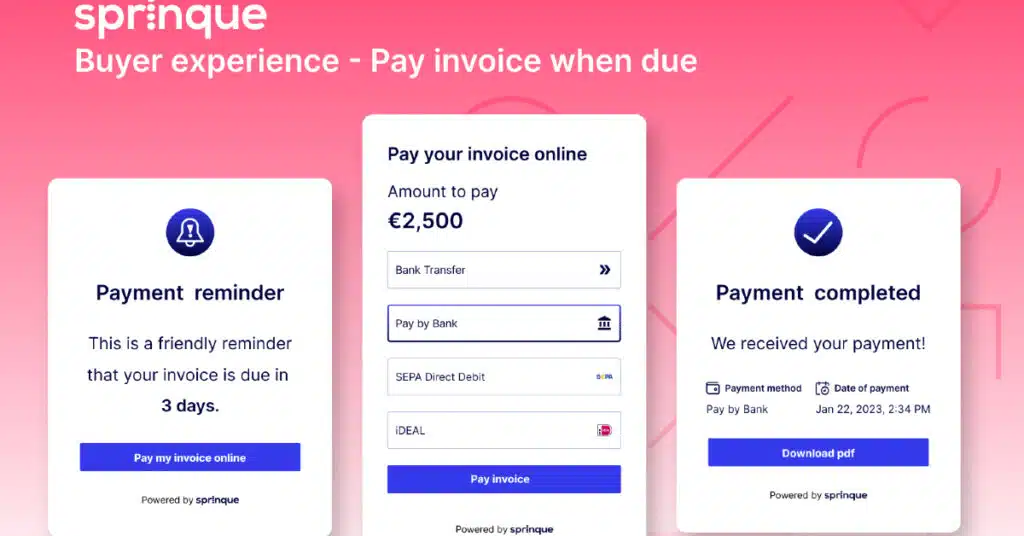 Sprinque pay by invoice