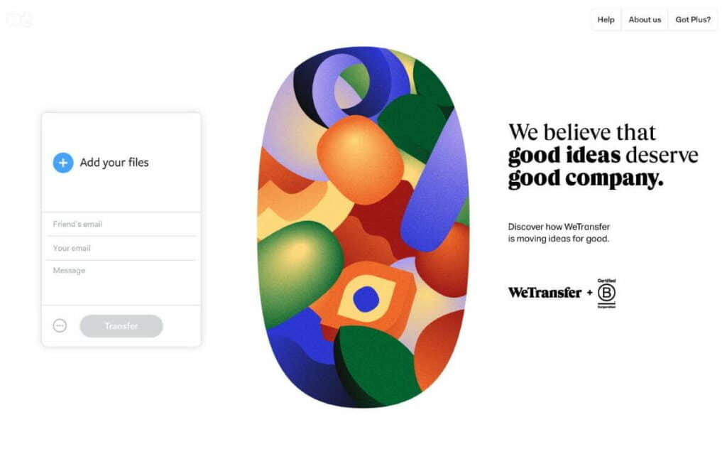 Wetransfer B corporation b corp